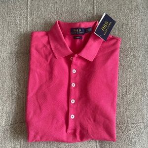 NWT POLO Ralph Lauren Slim Fit Pink Polo